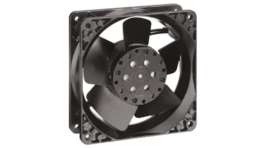 ebm-papst 4000 Series Axial Fan, 230 V ac, AC Operation, 160m³/h, 18W, 119 x 119 x 38mm – Model: 4656X