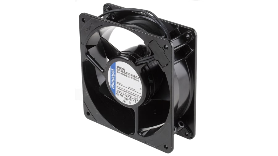 ebm-papst 4000 Z Series Axial Fan, 230 V ac, AC Operation, 160m³/h, 19W, 119 x 119 x 38mm – Model: 4656ZWU
