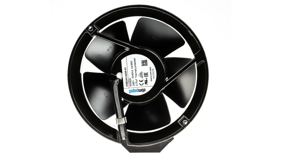 ebm-papst W2E142 Series Axial Fan, 230 V ac, AC Operation, 440m³/h, 26W, 172 x 51mm – Model: W2E143-AA09-01