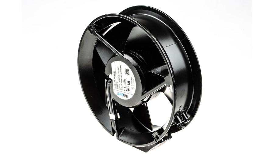 ebm-papst W2E142 Series Axial Fan, 230 V ac, AC Operation, 440m³/h, 26W, 172 x 51mm – Model: W2E143-AA09-01