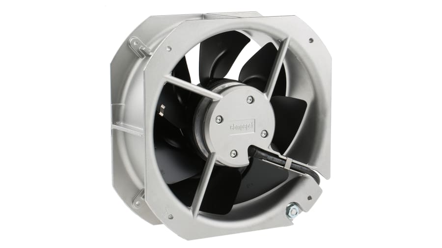 ebm-papst W2E200 Series Axial Fan, 230 V ac, AC Operation, 880m³/h, 80W, 350mA Max, 225 x 225 x 80mm – Model: W2E200-HK38-01