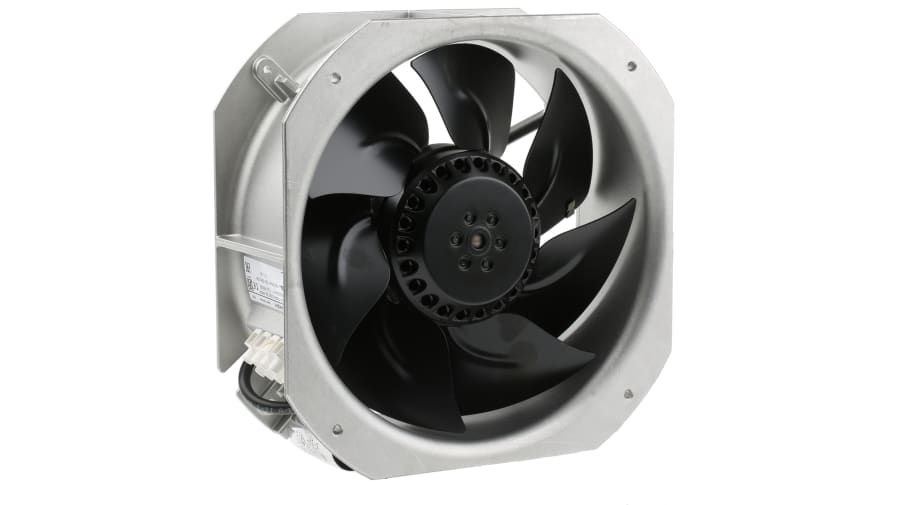 ebm-papst W2E200 Series Axial Fan, 230 V ac, AC Operation, 880m³/h, 80W, 350mA Max, 225 x 225 x 80mm – Model: W2E200-HK38-01
