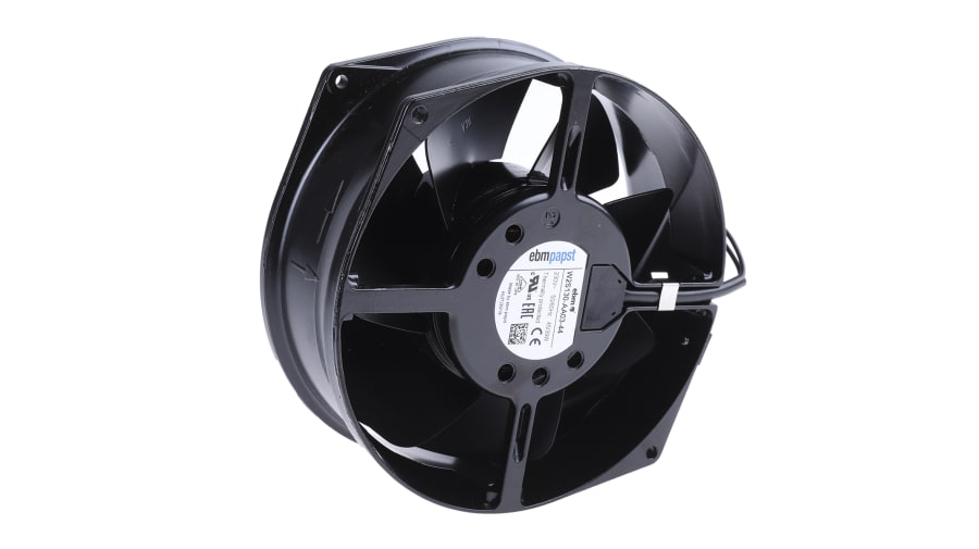 ebm-papst W2S130 Series Axial Fan, 230 V ac, AC Operation, 380m³/h, 45W, 172 x 55mm – Model: W2S130-AA03-44