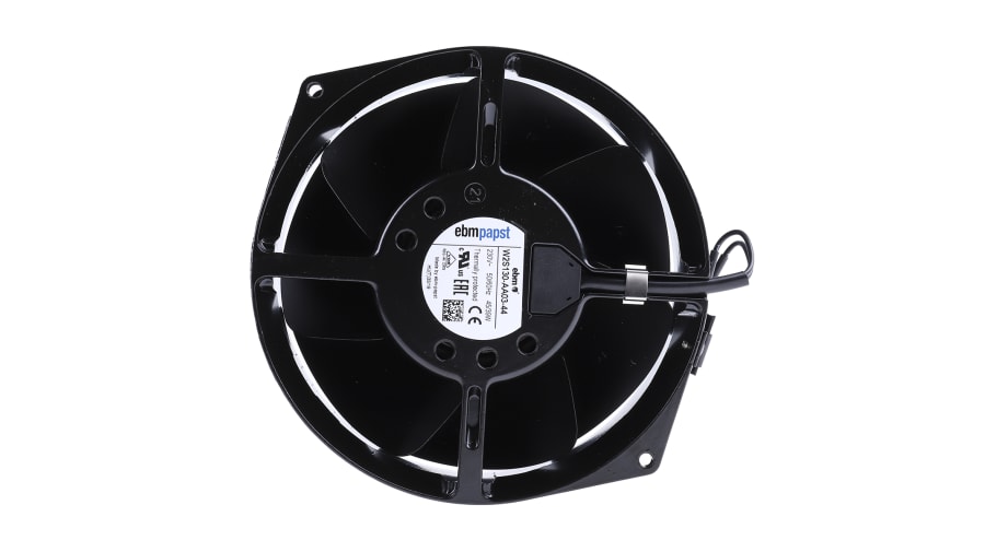 ebm-papst W2S130 Series Axial Fan, 230 V ac, AC Operation, 380m³/h, 45W, 172 x 55mm – Model: W2S130-AA03-44