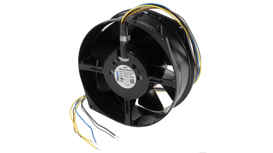 ebm-papst W2S130 Series Axial Fan, 230 V ac, AC Operation, 380m³/h, 45W, 172 x 55mm – Model: W2S130-AA03-90