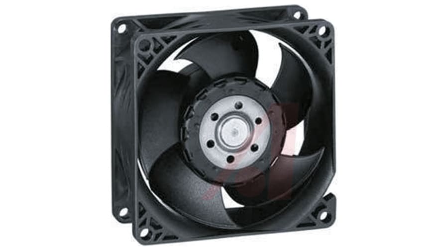 ebm-papst 8200 J Series Axial Fan, 24 V dc, DC Operation, 190m³/h, 26W, 80 x 80 x 38mm – Model: 8214JH3