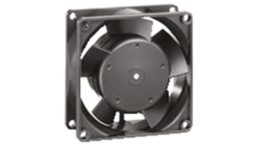 ebm-papst 8300 Series Axial Fan, 12 V dc, DC Operation, 48m³/h, 2.2W, 80 x 80 x 32mm – Model: 8312M