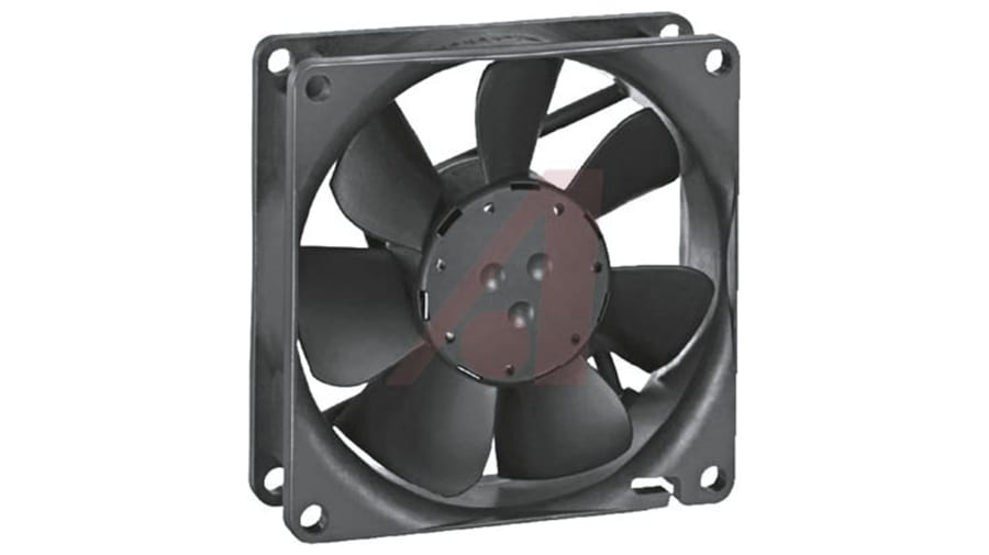 ebm-papst 8400 N Series Axial Fan, 24 V dc, DC Operation, 58m³/h, 1.4W, IP68, 80 x 80 x 25mm – Model: 8414NMU