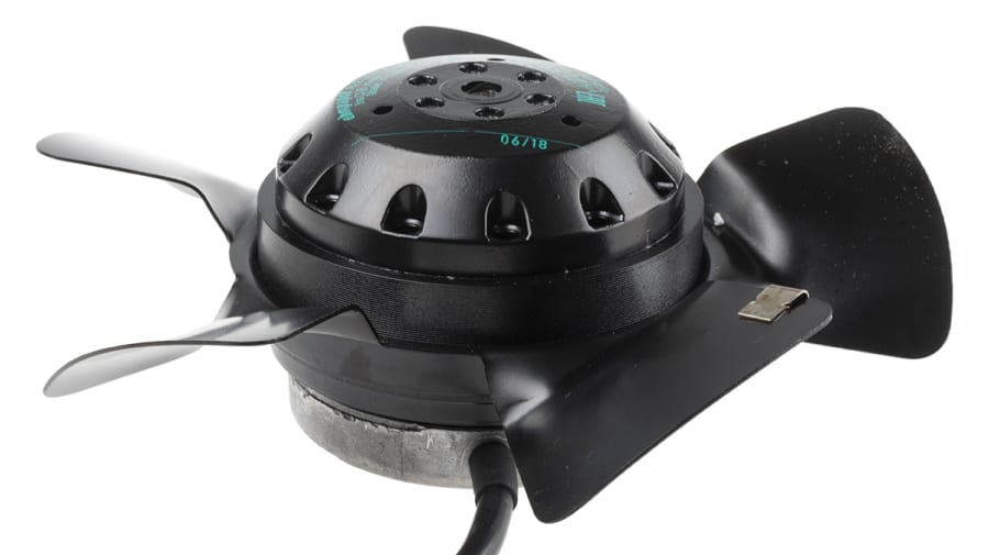 ebm-papst A Series Axial Fan, 230 V ac, 400 V ac, AC Operation, 940m³/h, 70W, 260mA Max, 195 x 73mm – Model: A2D200-AA02-01