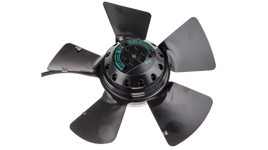 ebm-papst A Series Axial Fan, 400 V ac, AC Operation, 1720m³/h, 110W, 0.22A Max, 250 x 83mm – Model: A2D250-AA02-02