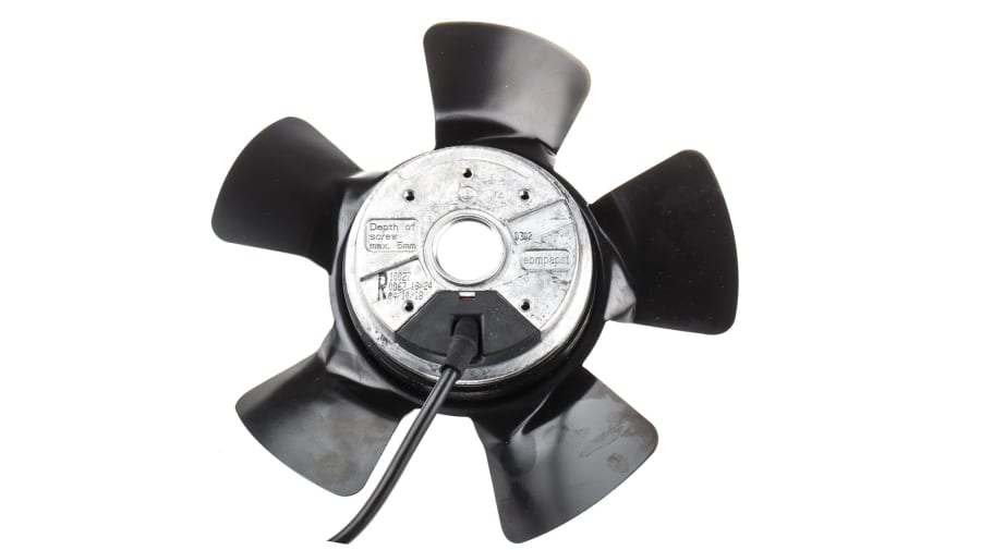 ebm-papst A Series Axial Fan, 230 V ac, AC Operation, 830m³/h, 61W, 280mA Max, 195 x 73mm – Model: A2E200-AF02-02