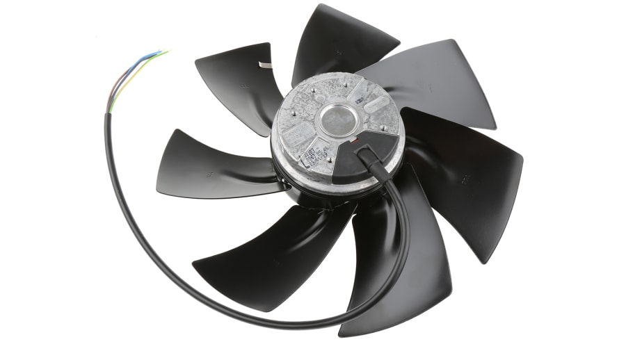ebm-papst S Series Axial Fan, 230 V ac, AC Operation, 150W, 660mA Max, 251 x 72mm – Model: A2E250-AL06-01