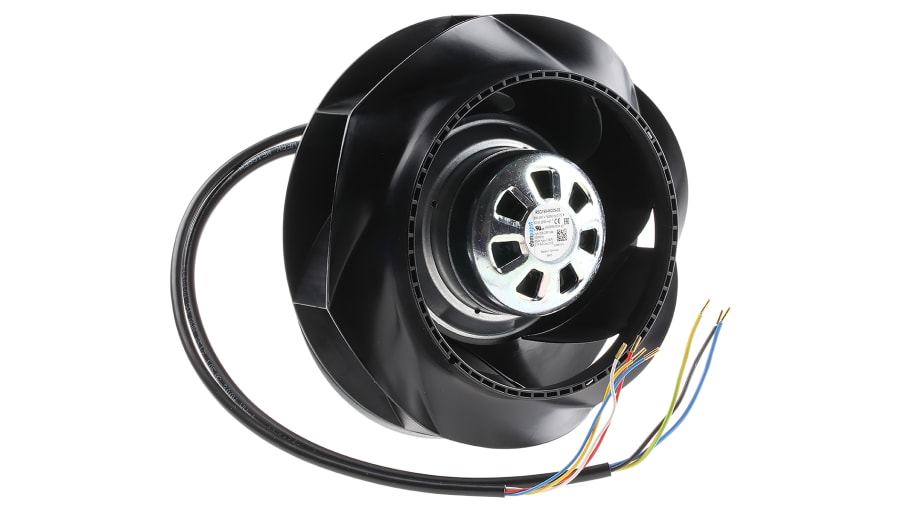 ebm-papst RadiCal Series Centrifugal Fan, 230 V ac, 735m³/h, AC Operation, 190 (Dia.) x 71.4mm – Model: R3G190-RC05-03