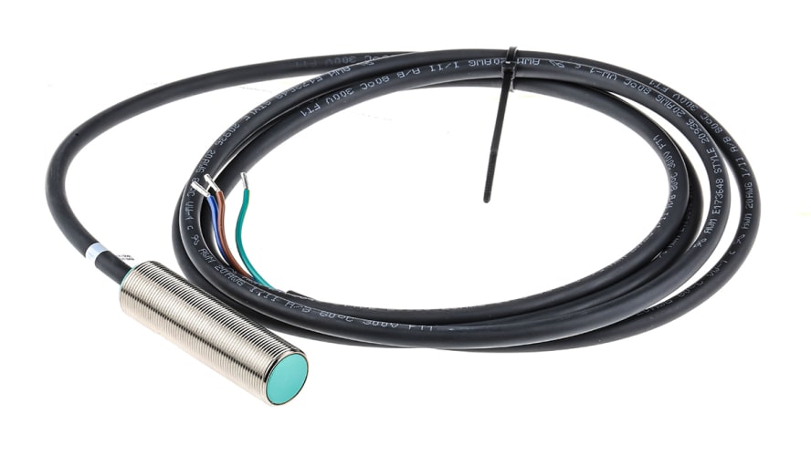 NBB8-18GM60-US, Pepperl + Fuchs Inductive Barrel-Style Proximity Sensor, M18 x 1, 8 mm Detection, 20 → 250 V ac, 20 → 300 – Model: NBB8-18GM