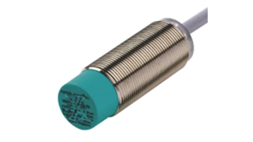 NBN12-18GM50-E2, Pepperl + Fuchs Inductive Barrel-Style Proximity Sensor, M18 x 1, 12 mm Detection, PNP Output, 5 → 36 V dc, IP68 – Model: N