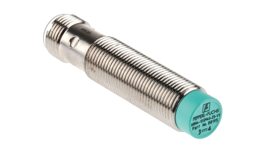 NBN4-12GM40-Z0-V1, Pepperl + Fuchs Inductive Barrel-Style Proximity Sensor, M12 x 1, 4 mm Detection, 5 → 30 V dc, IP67 – Model: NBN4-12GM40-