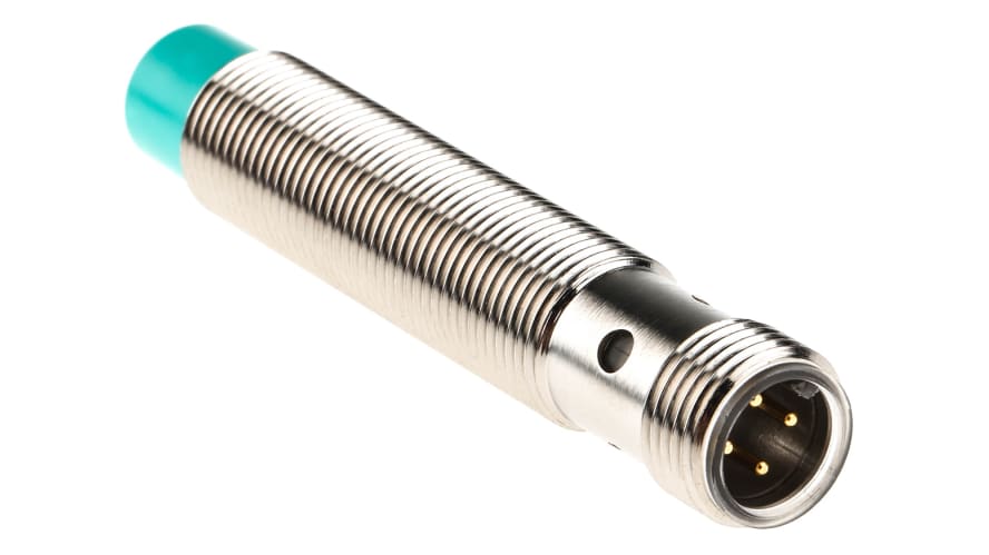 NBN8-12GM50-A2-V1, Pepperl + Fuchs Inductive Barrel-Style Proximity Sensor, M12 x 1, 8 mm Detection, PNP Output, 5 → 36 V dc, IP68 – Model: 