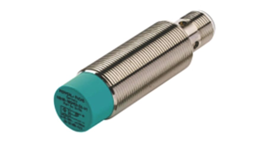 NBN8-18GM50-E0-V1, Pepperl + Fuchs Inductive Barrel-Style Proximity Sensor, M18 x 1, 8 mm Detection, NPN Output, 5 → 36 V dc, IP68 – Model: 