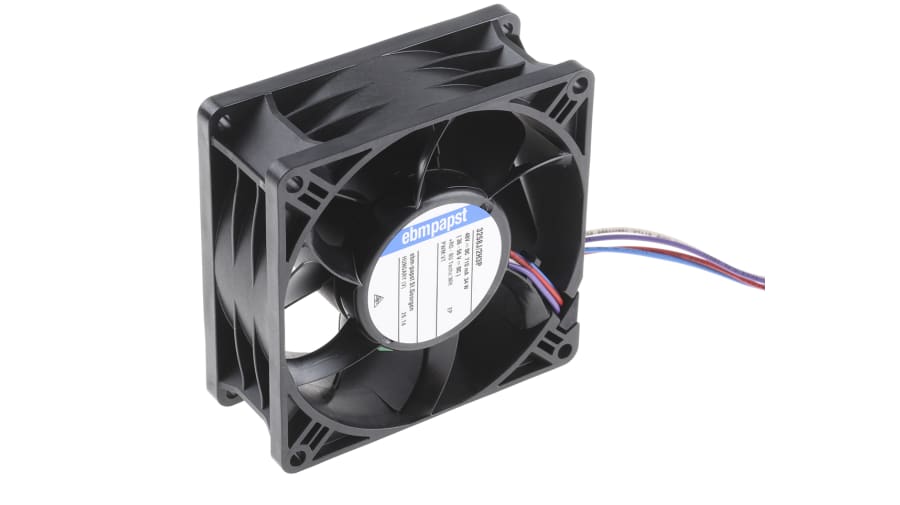 ebm-papst 3250 J - S-Panther Series Axial Fan, 48 V dc, DC Operation, 270m³/h, 33.6W, 92 x 92 x 38mm – Model: 3258J/2H3P