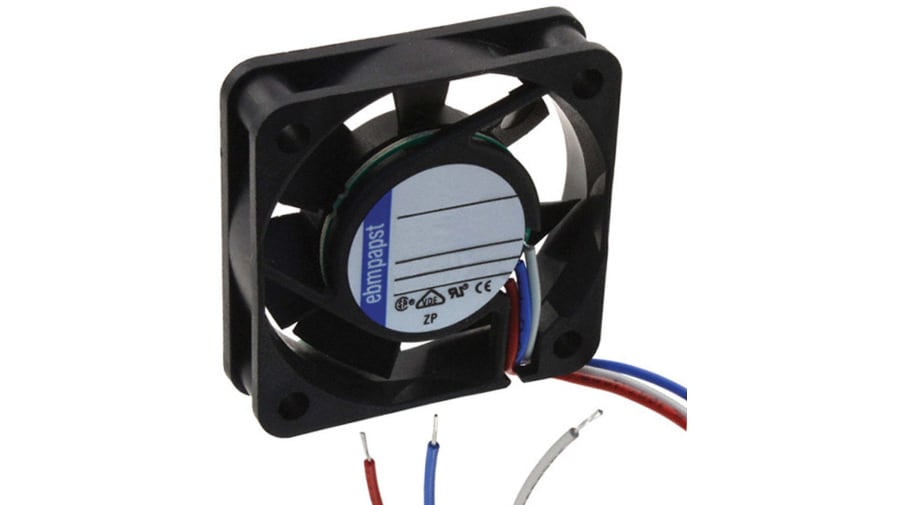 ebm-papst 400 F Series Axial Fan, 5 V dc, DC Operation, 9m³/h, 900mW, 40 x 40 x 10mm – Model: 405F/2H