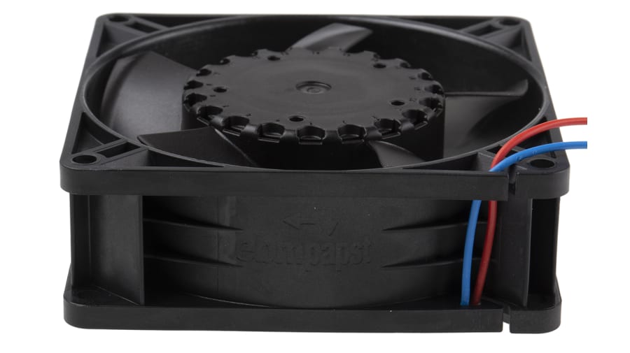 ebm-papst 3300 N - S-Panther Series Axial Fan, 12 V dc, DC Operation, 80m³/h, 1.8W, IP68, 92 x 92 x 32mm – Model: 3312NNU