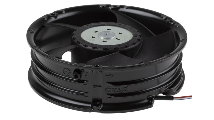 ebm-papst 6300 - S-Force Series Axial Fan, 24 V dc, DC Operation, 545m³/h, 31W, 172 x 51mm – Model: 6314/2HP