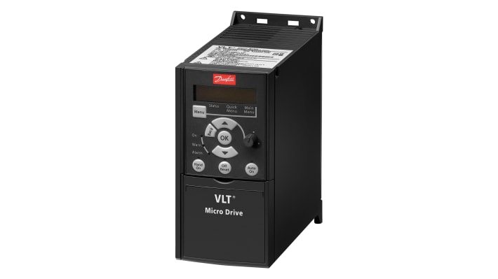 Danfoss Inverter Drive, 1.5 kW, 3 Phase, 230 V ac, 6.8 A, VLT FC51 Series – Model: 132F0012