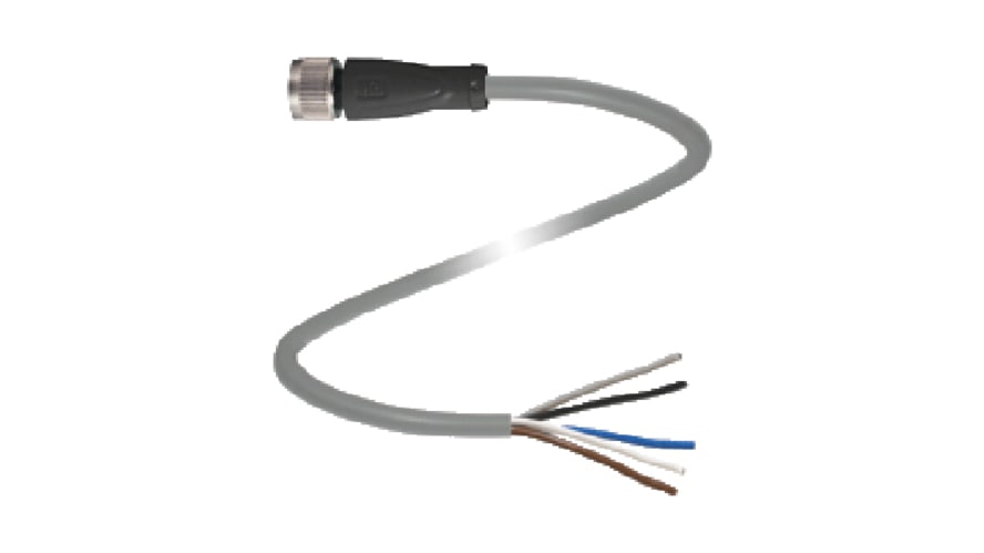 V15-G-10M-PUR, Pepperl + Fuchs Straight Female 5 way M12 to 5 way Unterminated Sensor Actuator Cable, 10m – Model: V15-G-10M-PUR