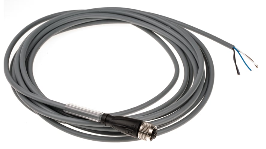 V15-G-5M-PVC, Pepperl + Fuchs Straight Female 5 way M12 to 5 way Unterminated Sensor Actuator Cable, 5m – Model: V15-G-5M-PVC