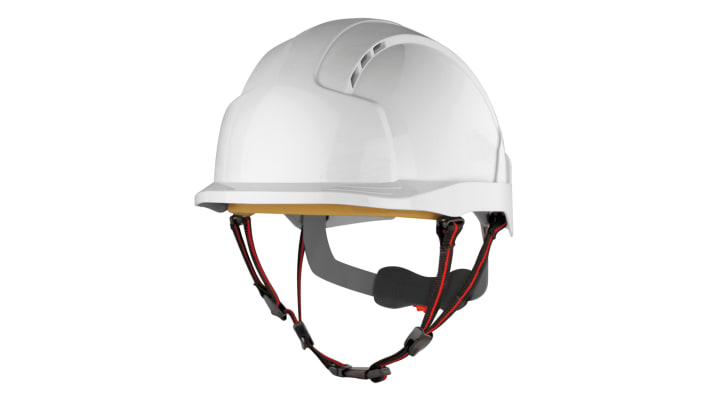 JSP EVOLite White Safety Helmet with Chin Strap, Adjustable, Ventilated – Model: AJS260-000-100
