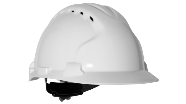 JSP EVO8 White Safety Helmet , Adjustable, Ventilated – Model: AHU150-000-100