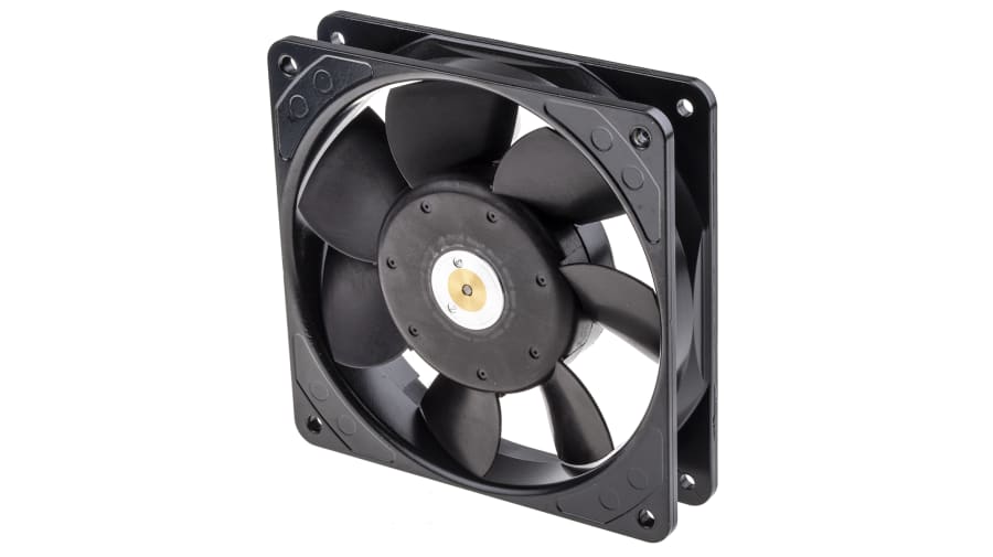 ebm-papst 9900 Series Axial Fan, 115 V ac, AC Operation, 100m³/h, 8W, 70mA Max, 119 x 119 x 25mm