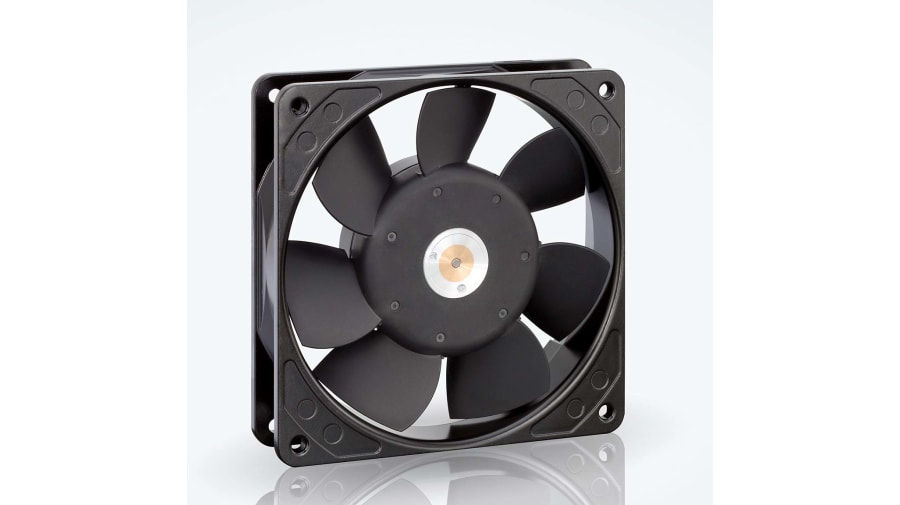 ebm-papst 9900 Series Axial Fan, 115 V ac, AC Operation, 135m³/h, 14W, 104mA Max, IP20, 119 x 119 x 25mm