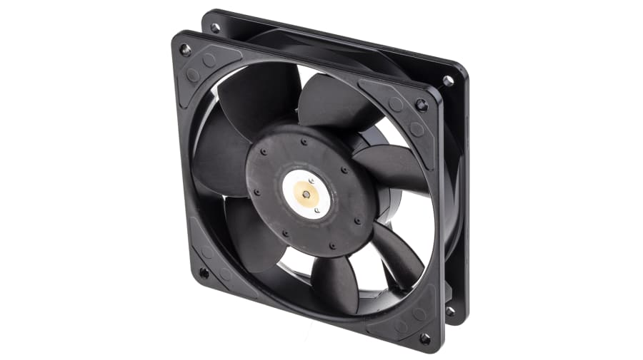 ebm-papst 9900 Series Axial Fan, 115 V ac, AC Operation, 135m³/h, 14W, 104mA Max, IP20, 119 x 119 x 25mm