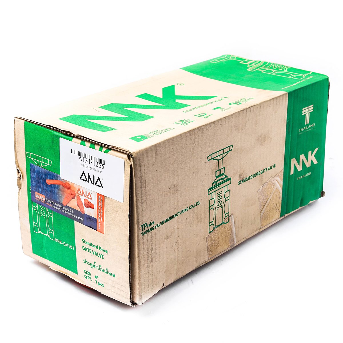 NNK by ANA ประตูน้ำ ขนาด 4 นิ้ว รุ่น 5010 รูน้ำเต็ม ทำจากทองเหลืองแท้ ชีลกราไฟท์ มีระบบป้องกันการหลุดของแกน (เอน่า)