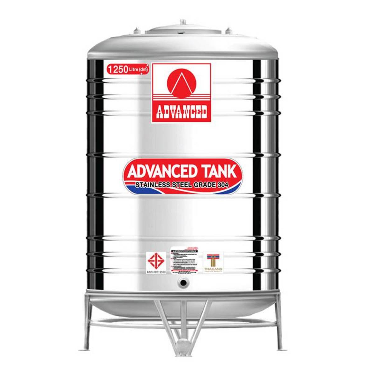 AV-1250 ถังเก็บน้ำสแตนเลส 1250L+ขา มอก