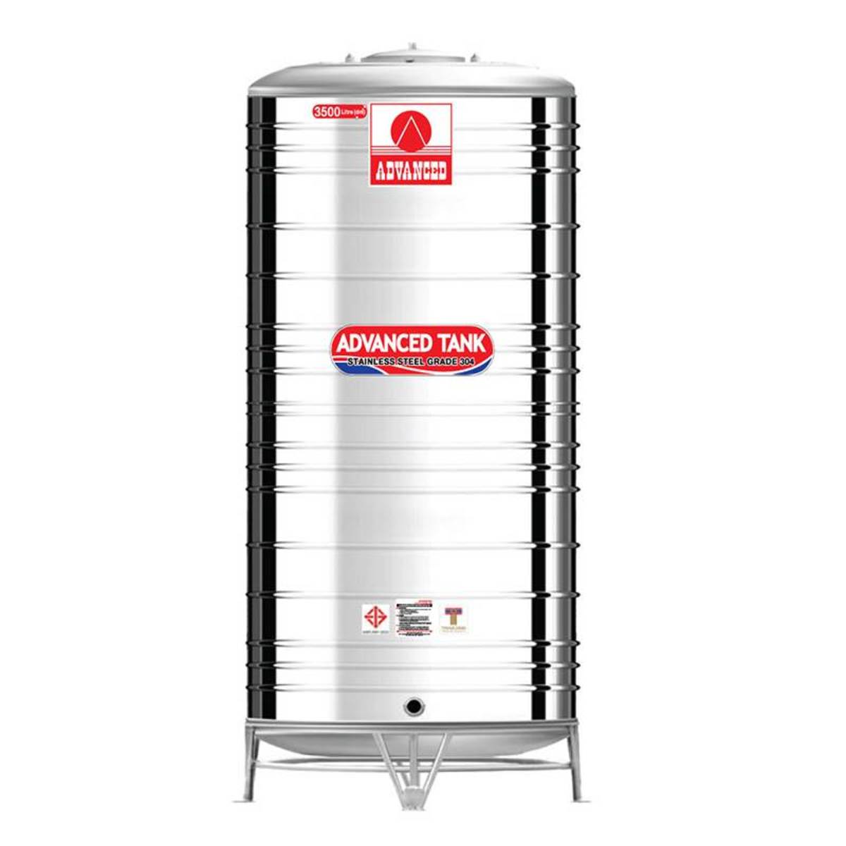 AV-3500 ถังเก็บน้ำสแตนเลส 3500L+ขา มอก