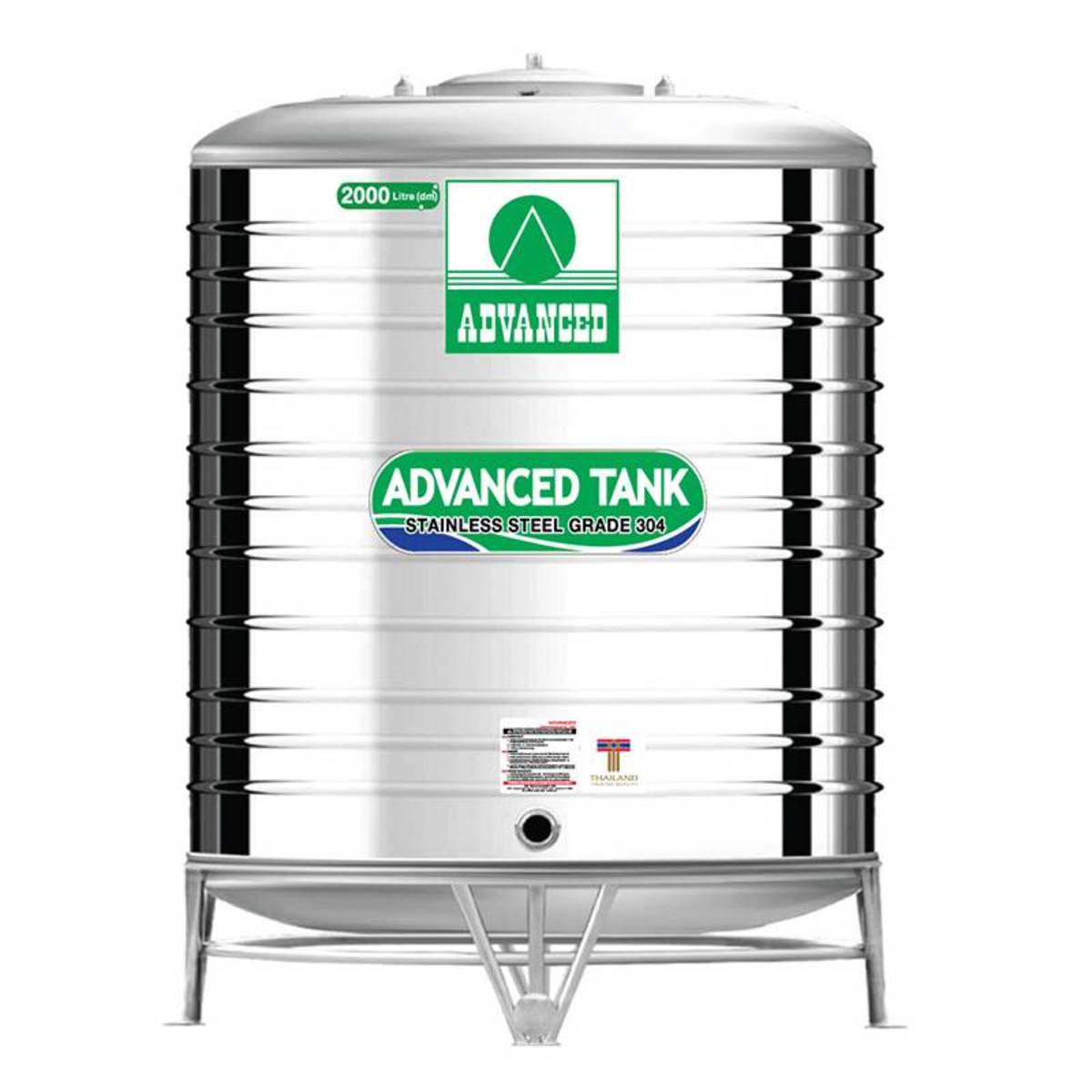 AR-2000 ถังเก็บน้ำสแตนเลส 2000L+ขา ECO