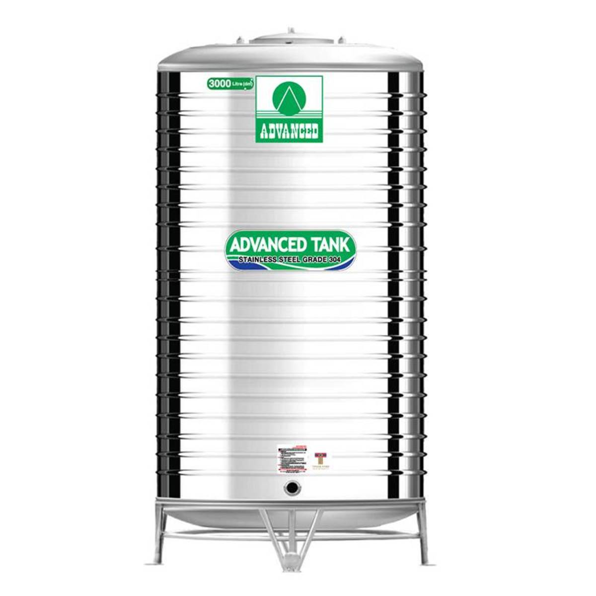 AR-3000 ถังเก็บน้ำสแตนเลส 3000L+ขา ECO