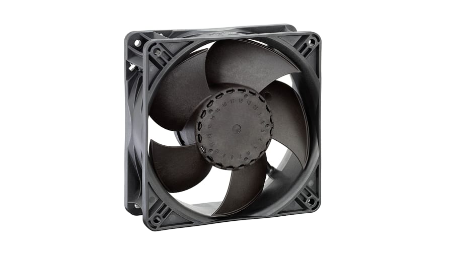ebm-papst ACi 4400 Series Axial Fan, 230 V ac, AC Operation, 175m³/h, 4.6W, 70mA Max, IP65, 120 x 120 x 38mm