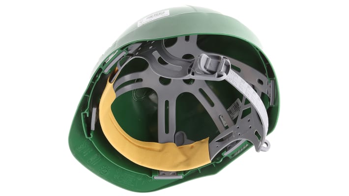 JSP EVO2 Green Safety Helmet with Chin Strap, Adjustable, Ventilated