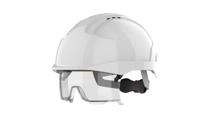 JSP EVOVISTAlens White Safety Helmet , Adjustable, Ventilated
