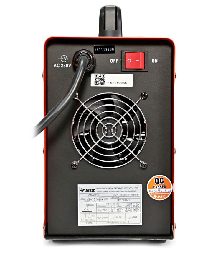 เครื่องเชื่อมอินเวิร์ทเตอร์ กระแสไฟเชื่อม 10-160 แอมป์ JASIC รุ่น ARC204E