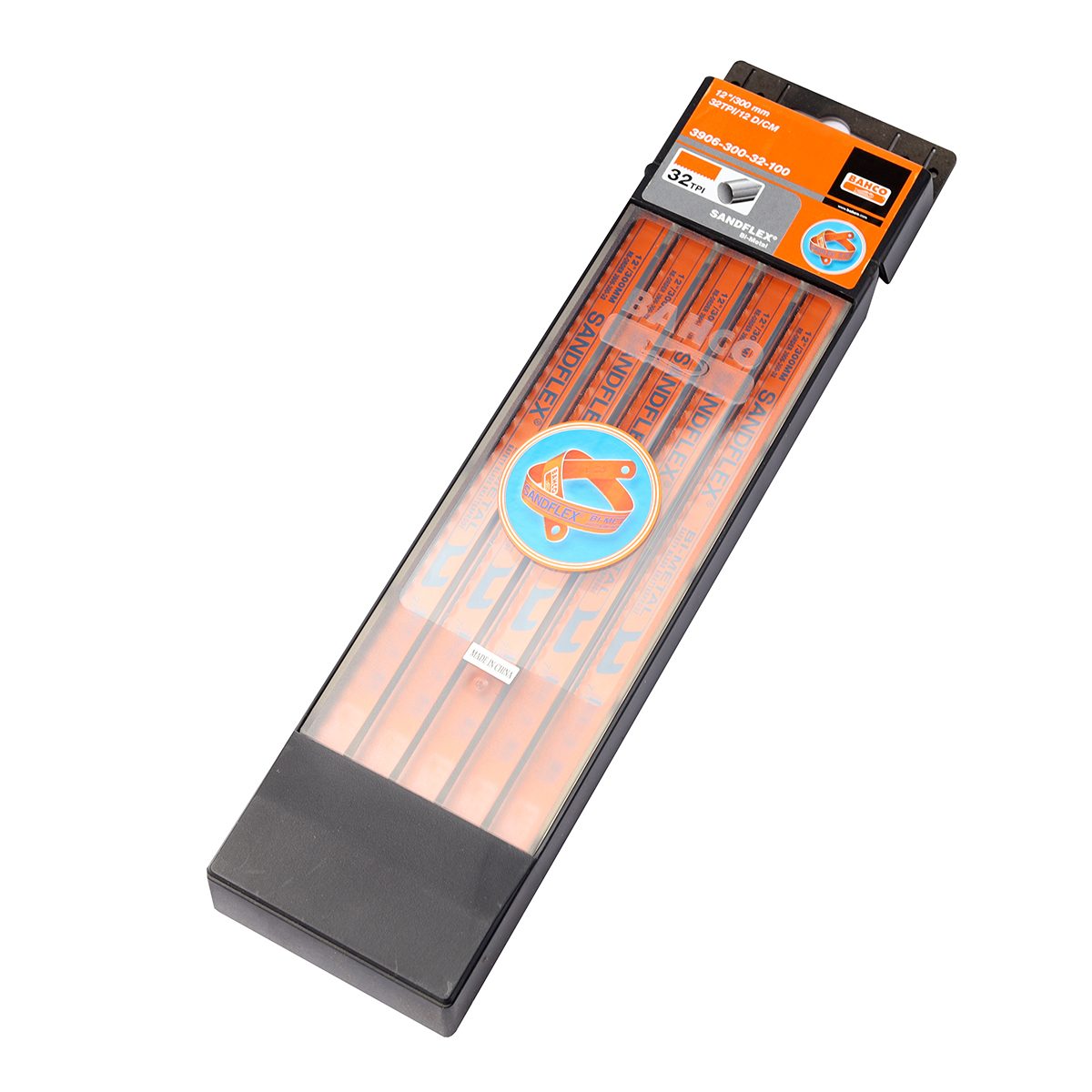 BAHCO ใบเลื่อย 12 นิ้ว 32 ฟัน รุ่น SANDFLEX ใบเลื่อยไบเมทัล สามารถตัดเหล็กได้อย่างเฉียบคม มีความรวดเร็วในการตัด ปลอดภัยต่อผู้ใช้งาน บรรจุ 10
