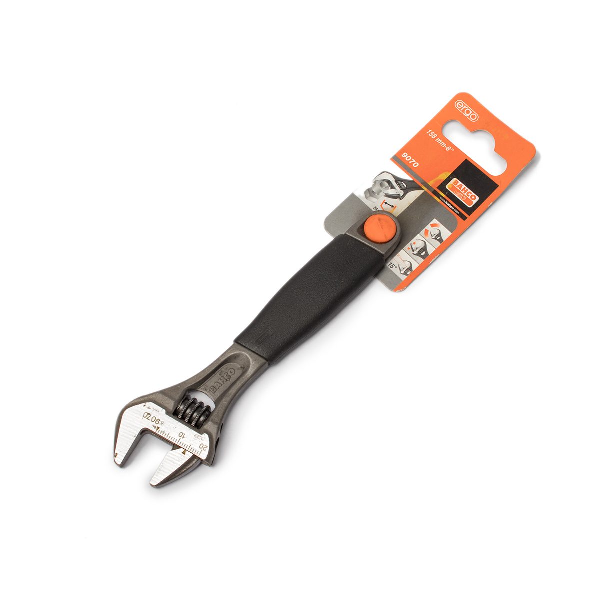ประแจเลื่อน รุ่น90 ด้ามยาง ERGO 6"(9070)