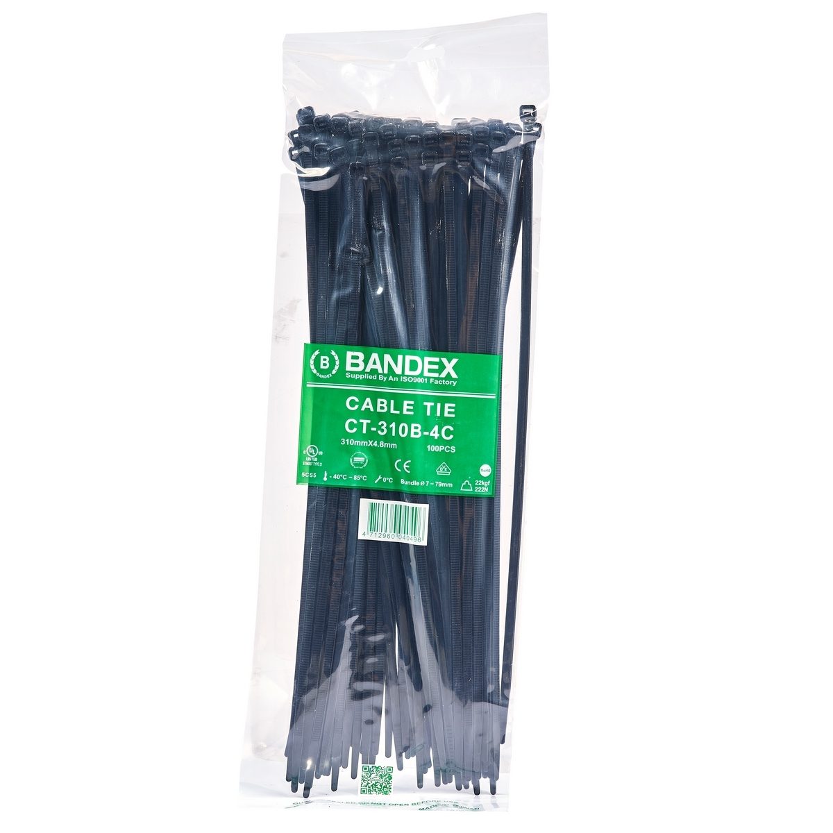 CT-310B-4Cเคเบิ้ลไทร์12"ดำ(100เส้น/PACK)