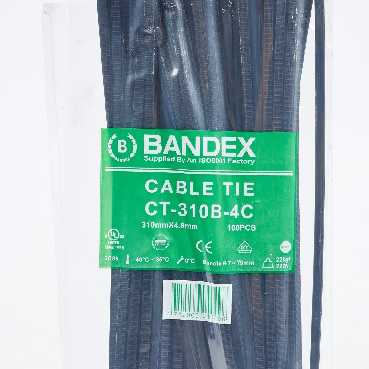 CT-310B-4Cเคเบิ้ลไทร์12"ดำ(100เส้น/PACK)