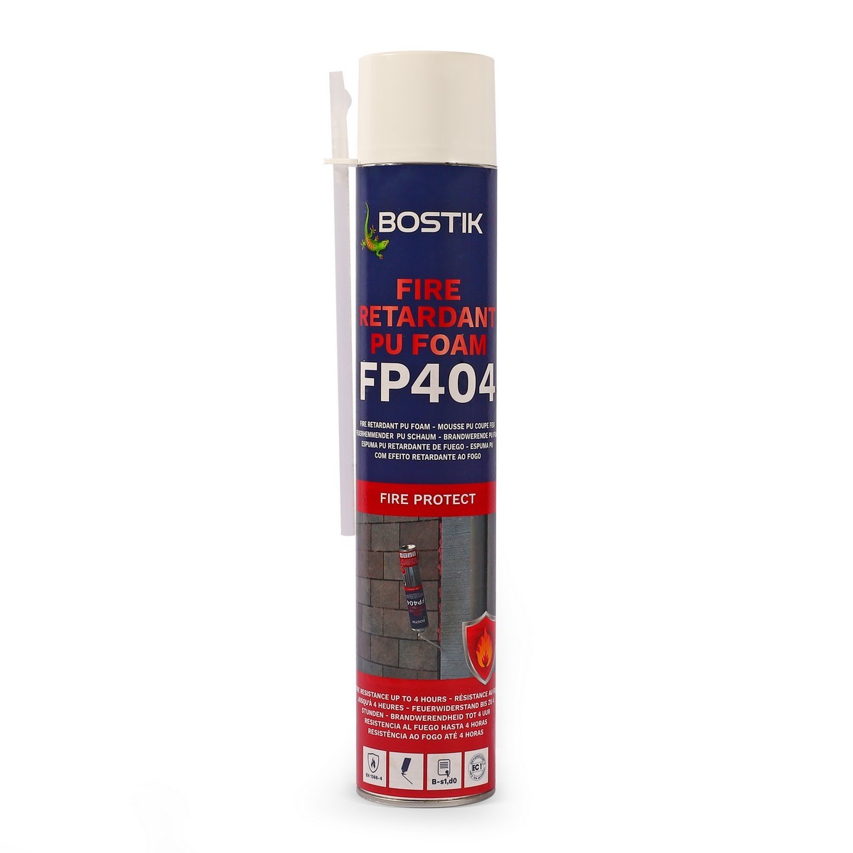 BOSTIK โฟมโพลียูรีเทนกันไฟ รุ่น FP404 สามารถหน่วงไฟได้นานถึง 2 ชั่วโมง สำหรับงานอุดรอยรั่ว อุดช่องว่าง และงานติดตั้งต่างๆ (บอสติค)