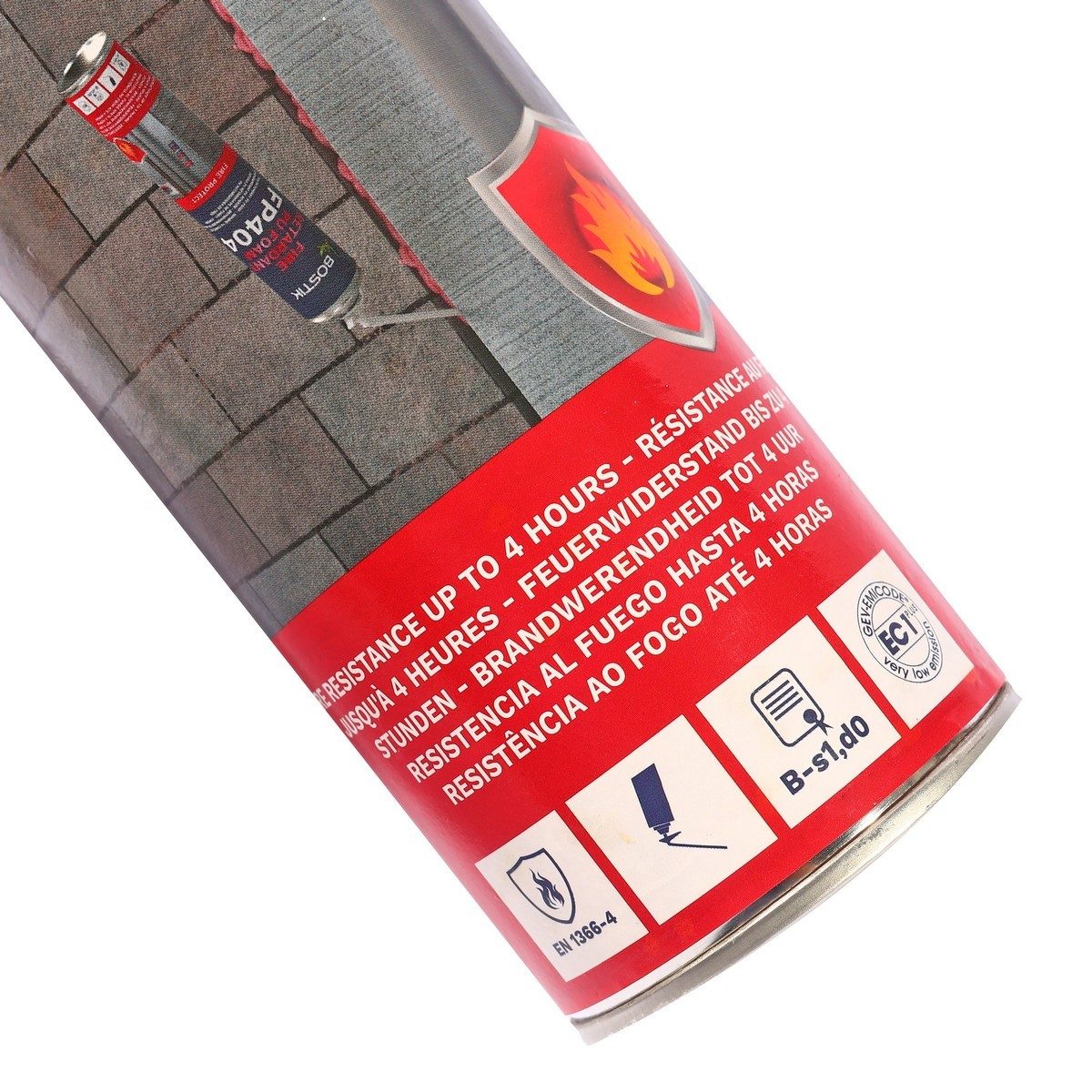 BOSTIK โฟมโพลียูรีเทนกันไฟ รุ่น FP404 สามารถหน่วงไฟได้นานถึง 2 ชั่วโมง สำหรับงานอุดรอยรั่ว อุดช่องว่าง และงานติดตั้งต่างๆ (บอสติค)