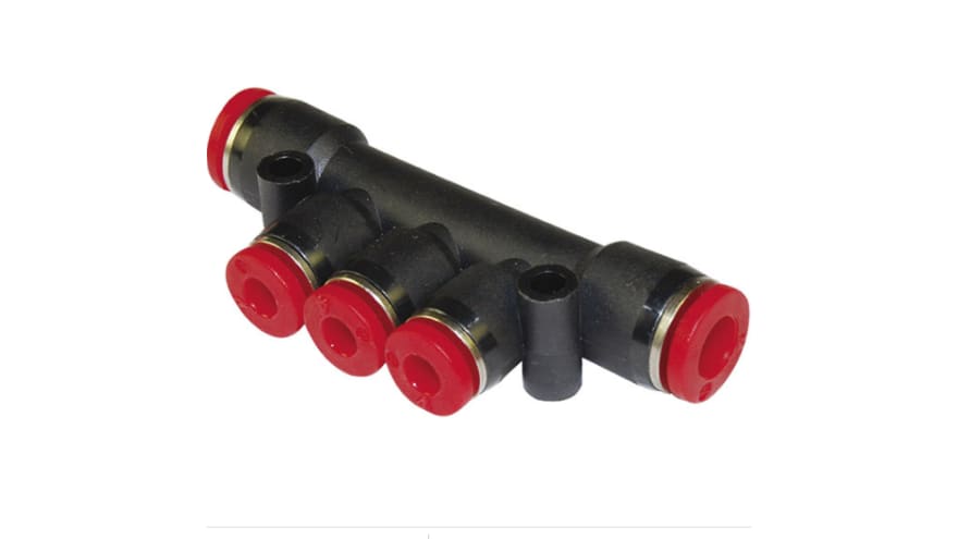 NorgrenPneufit C 3 Outlet Manifold Push In 8 mm Push In 10 mm